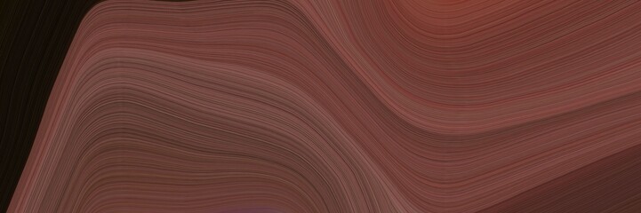 abstract dynamic designed horizontal header with old mauve, very dark red and pastel brown colors. fluid curved flowing waves and curves for poster or canvas