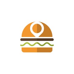 Burger Point Logo design template, Burger bakery logo design vector