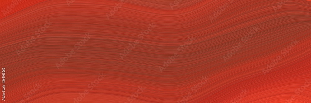 Leinwandbilder abstract surreal header with firebrick, coffee and saddle brown colors. fluid curved lines with dynamic flowing waves and curves for poster or canvas