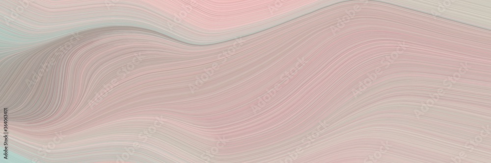 Aufkleber abstract flowing banner with silver, rosy brown and baby pink colors. fluid curved lines with dynami