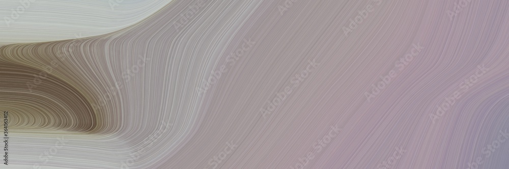 Fototapete abstract flowing banner design with dark gray, pastel brown and silver colors. fluid curved lines with dynamic flowing waves and curves for poster or canvas