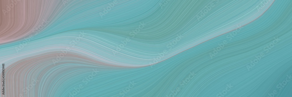 Poster abstract flowing header with cadet blue, dark gray and gray gray colors. fluid curved flowing waves and curves for poster or canvas