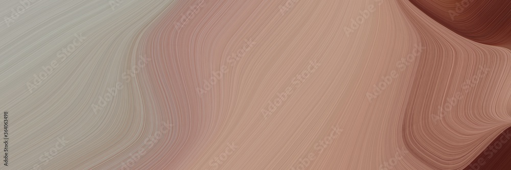 Aufkleber abstract colorful banner design with rosy brown, old mauve and pastel brown colors. fluid curved flo
