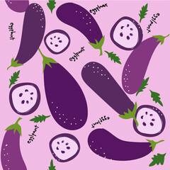 eggplant pattern background. Purple tone pattern