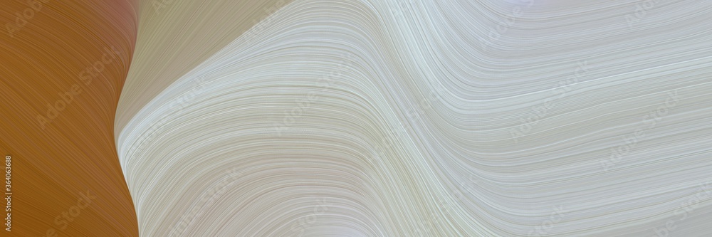 Poster abstract modern banner design with silver, ash gray and brown colors. fluid curved flowing waves and