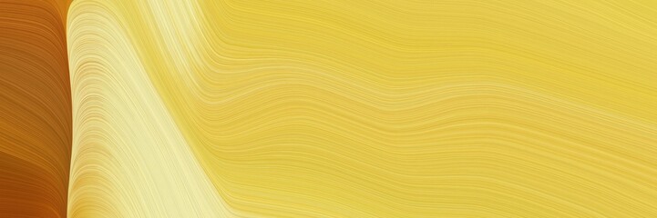 abstract artistic designed horizontal header with pastel orange, sienna and pale golden rod colors. fluid curved lines with dynamic flowing waves and curves for poster or canvas