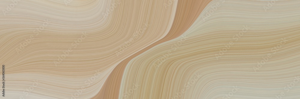 Fototapete abstract flowing header design with tan, pastel gray and rosy brown colors. fluid curved lines with 