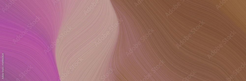 Poster abstract artistic horizontal header with pastel brown, pale violet red and rosy brown colors. fluid 