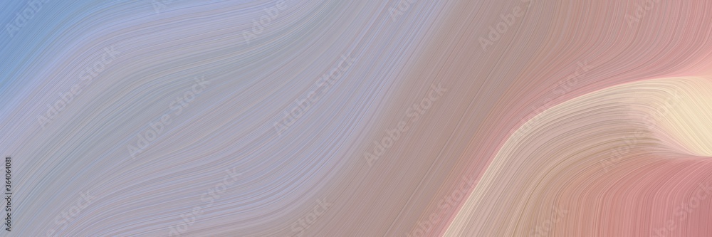 Fototapete abstract artistic header design with dark gray, baby pink and rosy brown colors. fluid curved lines 