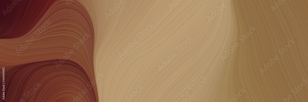 Poster abstract artistic banner design with peru, dark red and brown colors. fluid curved flowing waves and
