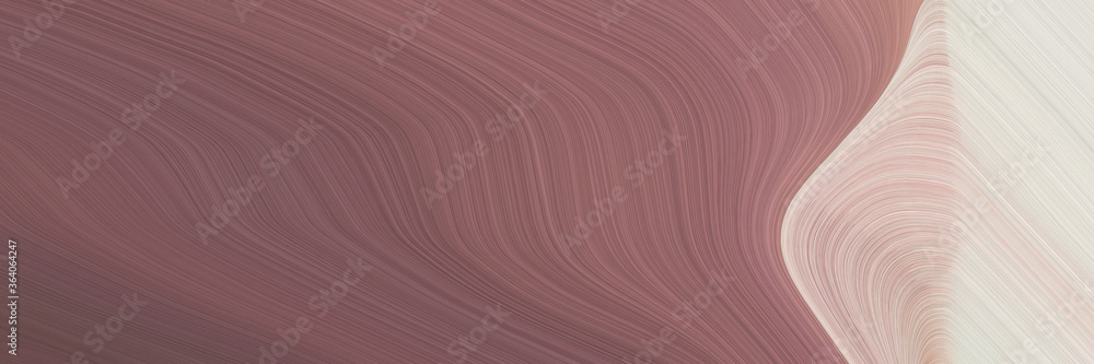 Poster abstract decorative designed horizontal banner with pastel brown, light gray and rosy brown colors. 