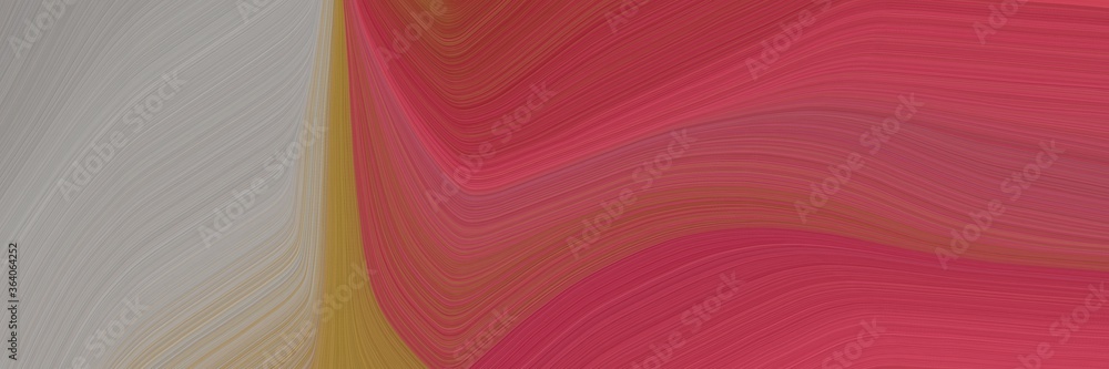 Poster abstract surreal horizontal header with moderate red, dark gray and sienna colors. fluid curved lines with dynamic flowing waves and curves for poster or canvas