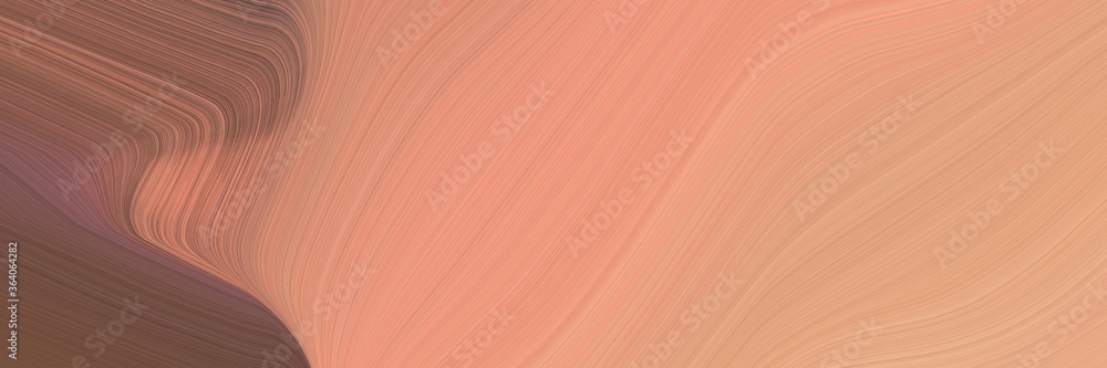 Poster abstract colorful banner design with dark salmon, pastel brown and indian red colors. fluid curved f