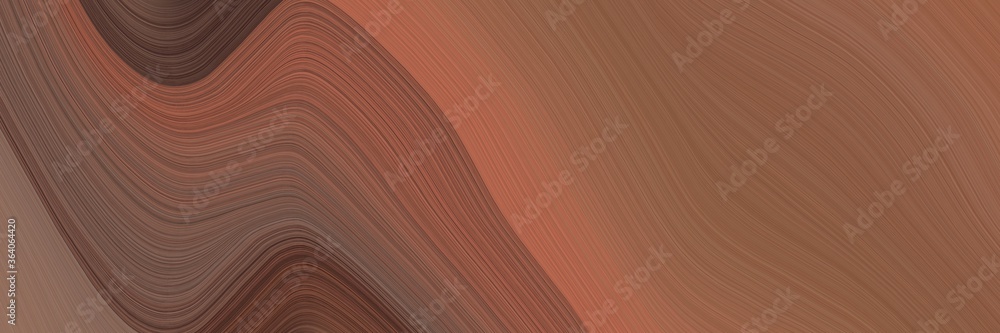 Aufkleber abstract surreal banner with pastel brown, indian red and very dark magenta colors. fluid curved lin