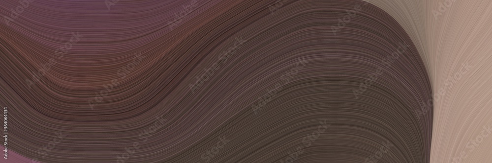 Fototapete abstract colorful banner design with old mauve, rosy brown and pastel brown colors. fluid curved lin