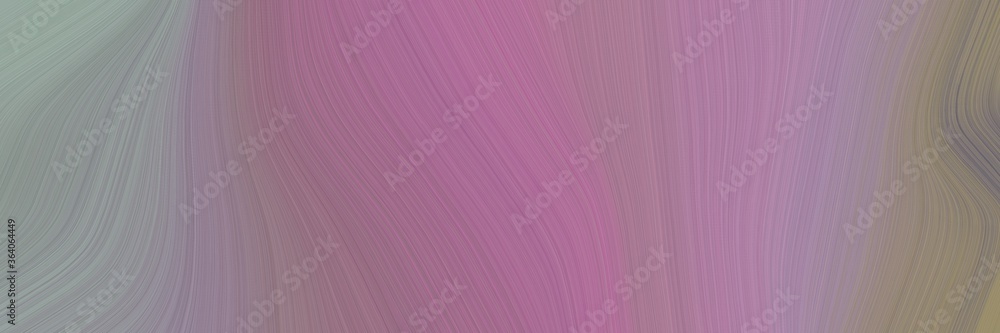 Poster abstract modern horizontal banner with rosy brown, dark gray and gray gray colors. fluid curved line