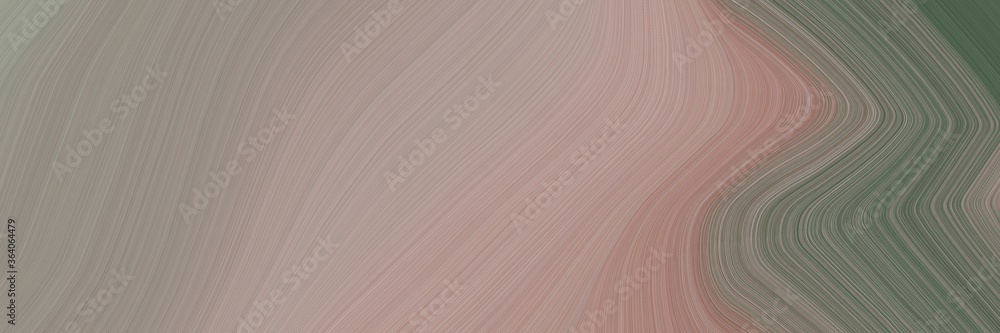 Aufkleber abstract flowing header with rosy brown, dim gray and pastel brown colors. fluid curved flowing wave