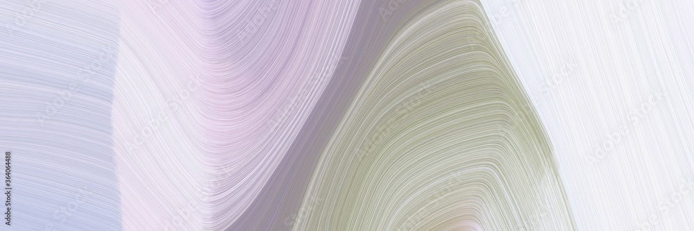 Poster abstract flowing designed horizontal header with lavender, dark gray and ash gray colors. fluid curv