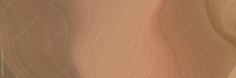 Leinwandbilder abstract modern header design with pastel brown, rosy brown and brown colors. fluid curved lines with dynamic flowing waves and curves for poster or canvas