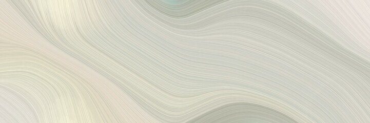 abstract moving horizontal header with pastel gray, antique white and dark gray colors. fluid curved flowing waves and curves for poster or canvas - 364064455
