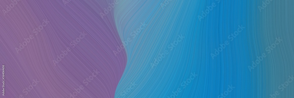 Poster abstract moving designed horizontal header with steel blue, antique fuchsia and slate gray colors. f