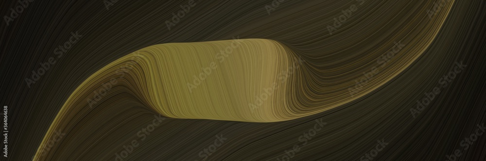 Poster abstract flowing banner design with very dark green, pastel brown and dark olive green colors. fluid