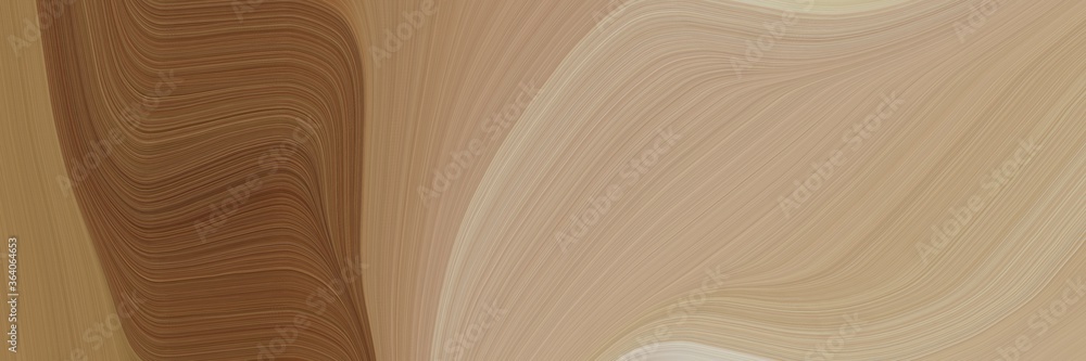 Leinwandbilder abstract artistic banner design with rosy brown, saddle brown and brown colors. fluid curved lines w