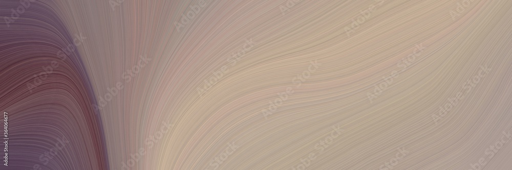 Poster abstract decorative banner with rosy brown, old mauve and old lavender colors. fluid curved flowing 