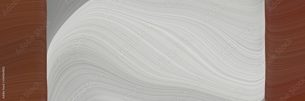Poster abstract moving horizontal banner with silver, old mauve and gray gray colors. fluid curved flowing 