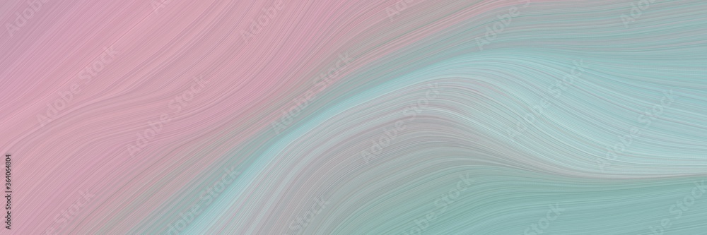 Poster abstract dynamic horizontal header with dark gray, ash gray and pastel purple colors. fluid curved f