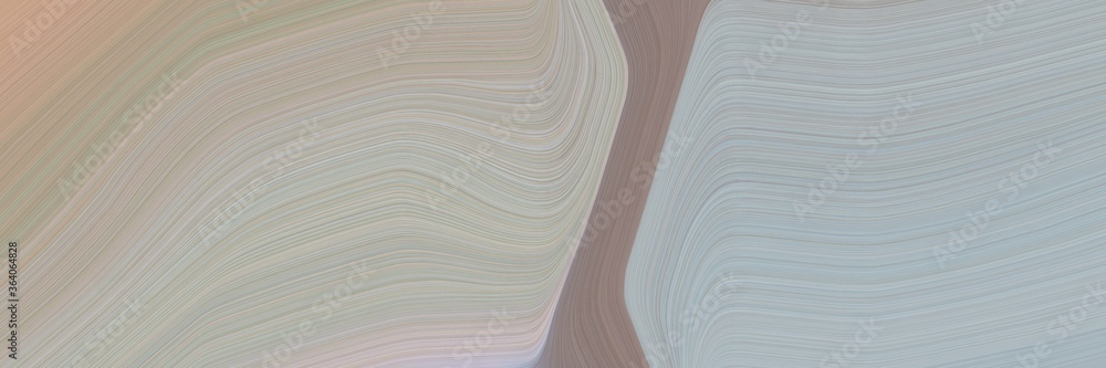Aufkleber abstract artistic horizontal banner with dark gray, gray gray and silver colors. fluid curved flowin
