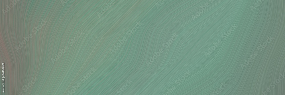 Poster abstract flowing banner design with gray gray, dark sea green and dim gray colors. fluid curved flow