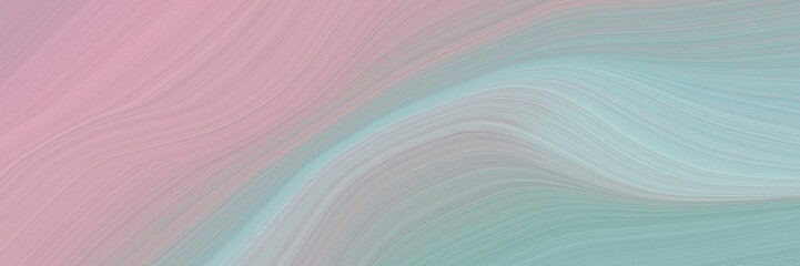 abstract dynamic horizontal header with dark gray, ash gray and pastel purple colors. fluid curved flowing waves and curves for poster or canvas