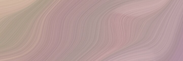 abstract artistic header design with rosy brown, silver and gray gray colors. fluid curved lines with dynamic flowing waves and curves for poster or canvas