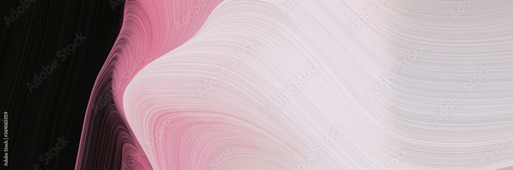 Aufkleber abstract dynamic banner with thistle, light gray and black colors. fluid curved flowing waves and cu