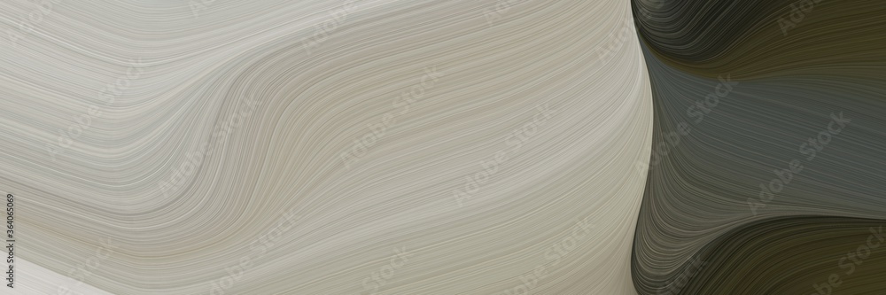 Poster abstract flowing horizontal header with dark gray, dark slate gray and dim gray colors. fluid curved