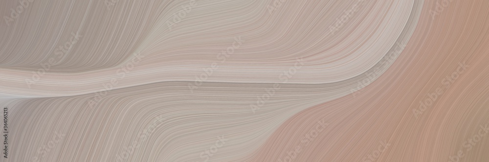 Poster abstract modern header design with rosy brown, silver and gray gray colors. fluid curved flowing wav