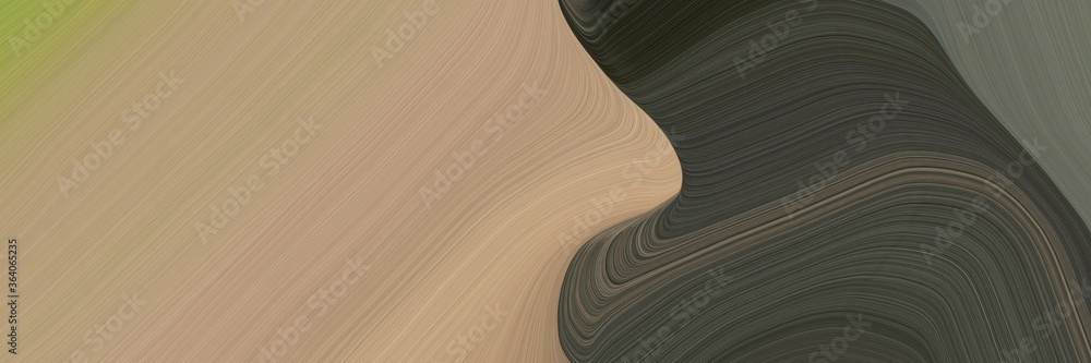 Aufkleber abstract flowing banner with dark slate gray, rosy brown and dim gray colors. fluid curved flowing w