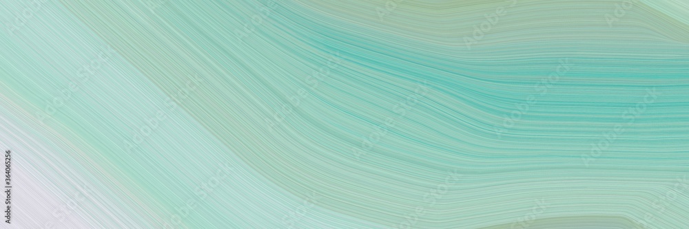 Poster abstract decorative designed horizontal header with pastel blue, medium aqua marine and light gray c