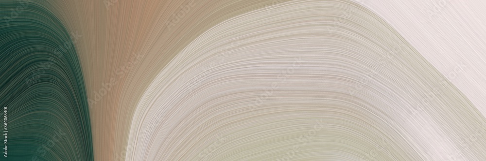 Poster abstract dynamic banner with silver, dark slate gray and pastel brown colors. fluid curved flowing w