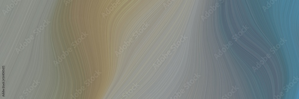 Aufkleber abstract dynamic header design with gray gray, teal blue and pastel brown colors. fluid curved lines with dynamic flowing waves and curves for poster or canvas