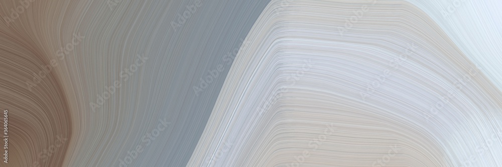 Aufkleber abstract decorative designed horizontal header with silver, light gray and pastel brown colors. flui