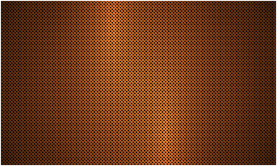 Orange metal background with perforation. 3d illustration. Raster version