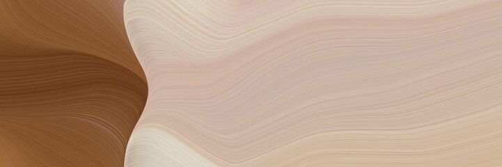 abstract flowing designed horizontal header with tan, brown and pastel brown colors. fluid curved lines with dynamic flowing waves and curves for poster or canvas