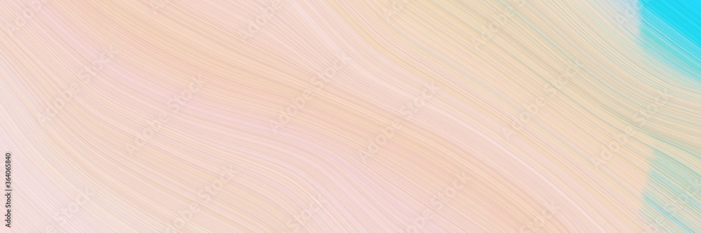 Aufkleber abstract decorative designed horizontal banner with baby pink, turquoise and misty rose colors. flui