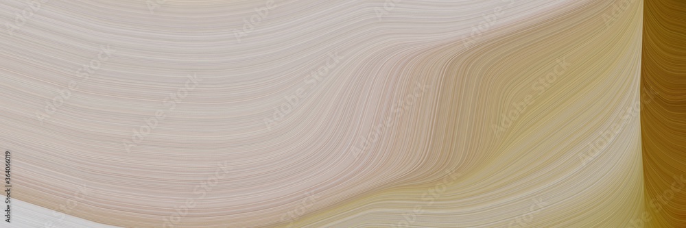 Aufkleber abstract surreal horizontal header with ash gray, brown and dark khaki colors. fluid curved flowing 