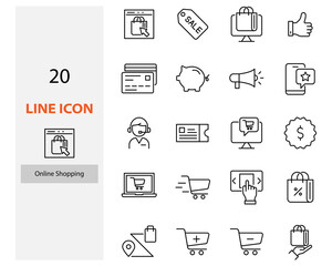 set of online shopping icons, shop, cart, buy, store, delivery