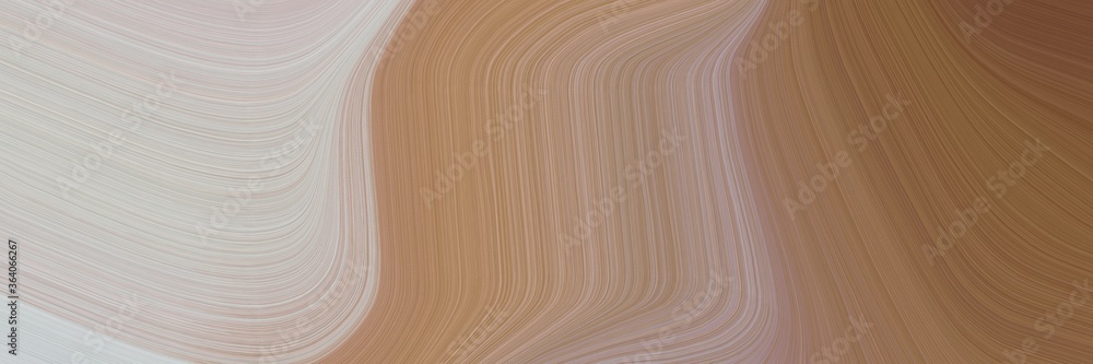 Poster abstract moving header design with pastel brown, silver and rosy brown colors. fluid curved lines with dynamic flowing waves and curves for poster or canvas