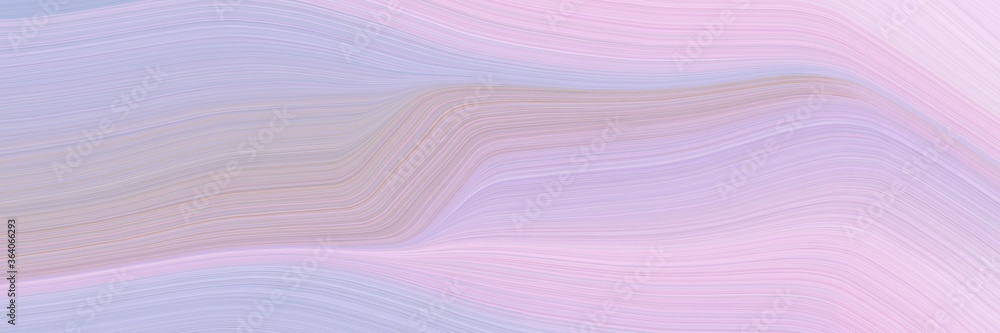 Poster abstract modern designed horizontal banner with thistle, pastel pink and silver colors. fluid curved flowing waves and curves for poster or canvas