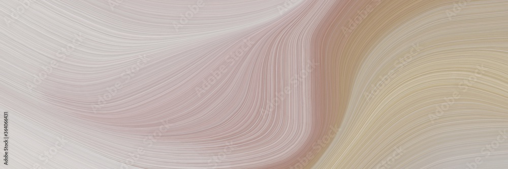 Poster abstract modern header design with ash gray, light gray and rosy brown colors. fluid curved lines with dynamic flowing waves and curves for poster or canvas